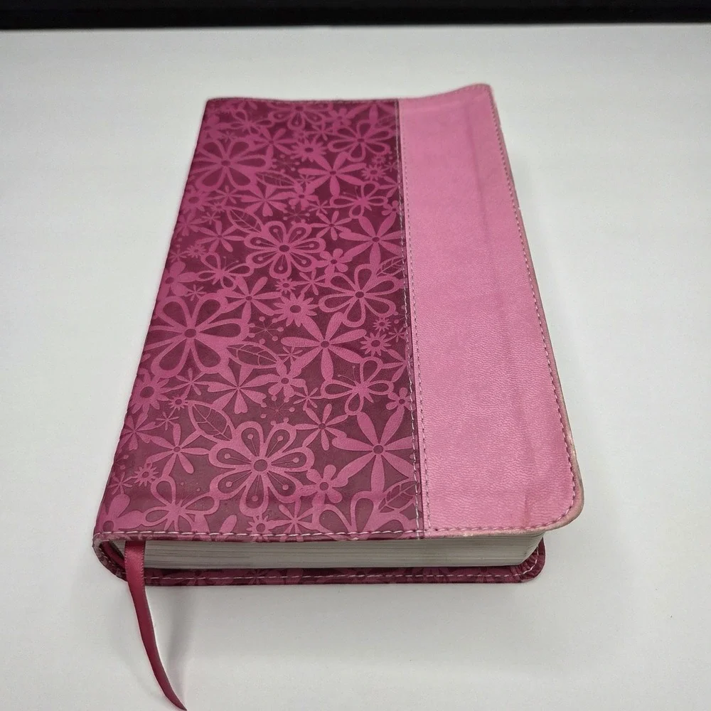 NIV Adventure Bible Kids Pink Italian Duo-Tone Floral ZONDERVAN